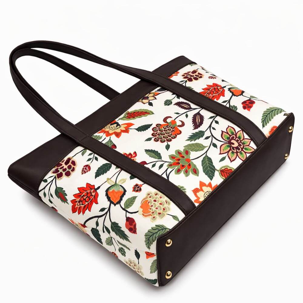 Floral Charm Everyday Tote (Blackl)
